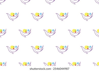 Bird seamless pattern background. Animal seamless pattern