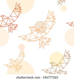 Bird seamless pattern backgrounds, vector illustration