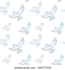 Bird seamless pattern backgrounds, vector illustration