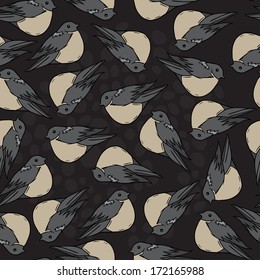 bird seamless pattern, vector illustration