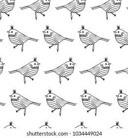 Bird seamless pattern for your design . Vector illustration 