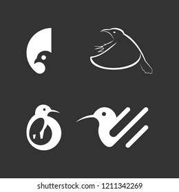 Bird Set Idea Creative Abstract Business Logo