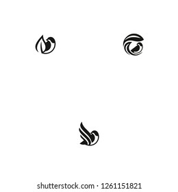 Bird Set Idea Creative Abstract Business Illustration Logo