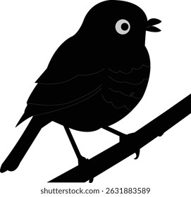 bird setting a tree vector image