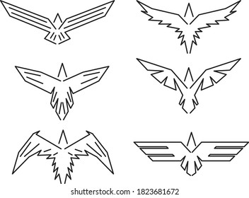 alas de diseño volante de forma de pájaro