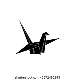 Bird Shape Inspired by Origami Form, can use for Logo, Pictogram, Animal Figure, Website, Apps, or Graphic Design Element. Vector Illustration