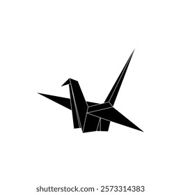 Bird Shape Inspired by Origami Form, can use for Logo, Pictogram, Animal Figure, Website, Apps, or Graphic Design Element. Vector Illustration