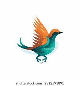 Bird shape mascot logo for health product company