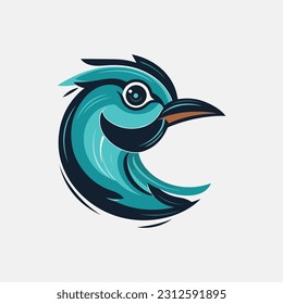 Bird shape mascot logo for health product company