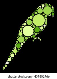 bird shape vector design by color point