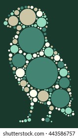 bird shape vector design by color point