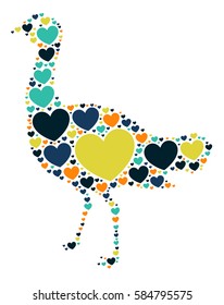 bird shape vector design illustration
