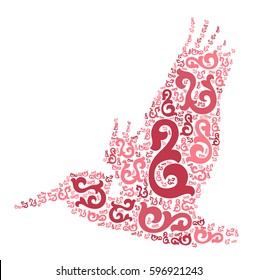bird shape vector design illustration
