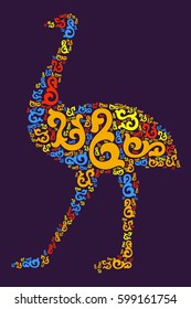 bird shape vector design illustration