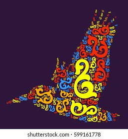 bird shape vector design illustration