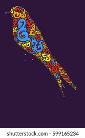 bird shape vector design illustration
