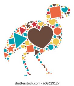 bird shape vector design illustration
