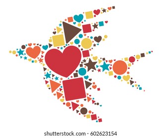 bird shape vector design illustration
