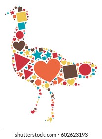 bird shape vector design illustration