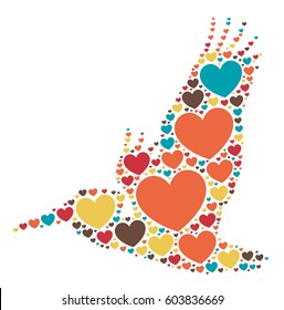 bird shape vector design illustration
