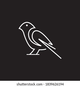 bird shape vector outline logo design