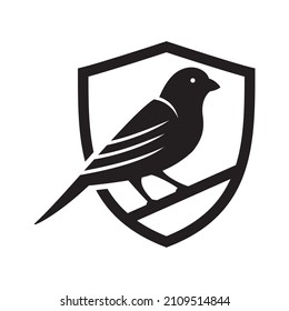 Bird shield logo design element
