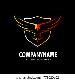 Bird Shield Logo - Eagle Security Vector