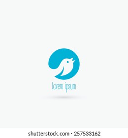 Bird sign - vector illustration
