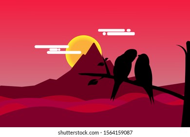 Bird Silhouette Design. Vector Illustration