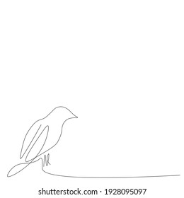 Dibujo de silueta de pájaro, ilustración vectorial