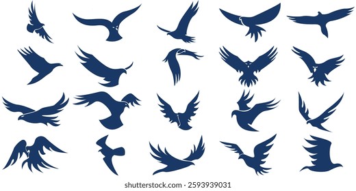 Bird Silhouette Eagle Logo Pack