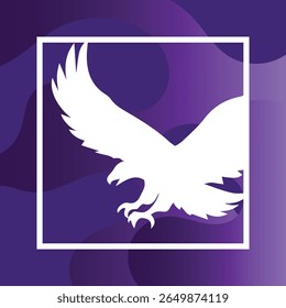 Bird silhouette geometric background with abstract style vector illustration
