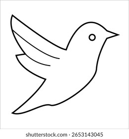 bird silhouette icon design template