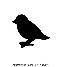 Bird Silhouette icon illustration template for many purpose. Isolated on white background	