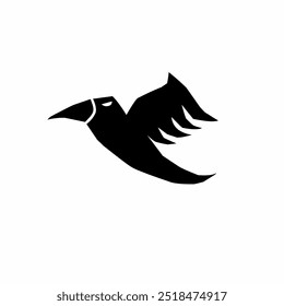 Ilustração do logotipo do ícone da silhueta do pássaro