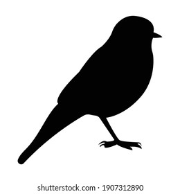sombra de icono de silueta de pájaro perfecta