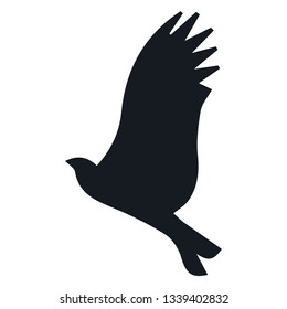 Bird silhouette icon. Vector illustration on white background.