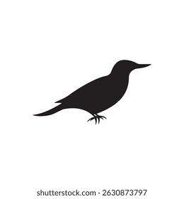 Bird silhouette icon vector illustration isolated on white background