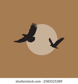 bird silhouette, bird illustration, flying bird