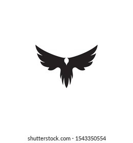 bird silhouette illustration logo template