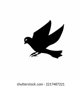 
bird silhouette illustration on white background