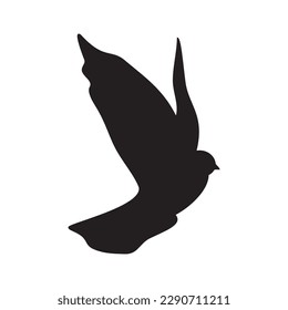 Bird silhouette. illustration. Vector Image