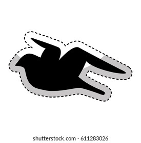 bird silhouette isolated icon vector illustration design