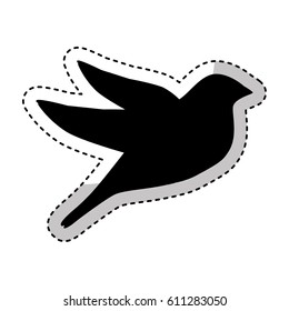 bird silhouette isolated icon vector illustration design