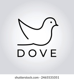Bird silhouette logo design. Abstract avian emblem, Bird silhouette badge. Premium vector illustration, Dove silhouette logo design. Abstract peace bird emblem, Dove silhouette badge. 
