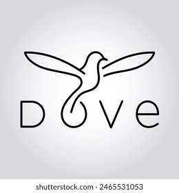 Bird silhouette logo design. Abstract avian emblem, Bird silhouette badge. Premium vector illustration, Dove silhouette logo design. Abstract peace bird emblem, Dove silhouette badge. 