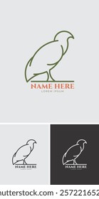 Bird silhouette logo design. Bird logo concept with brand name. Bird symbol design