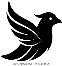 bird silhouette logo fully editable vector