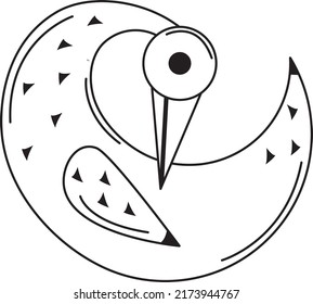 bird silhouette logo - light background vector design