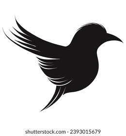 bird silhouette logo on white background